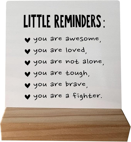 Little Reminders You are Enough Desk Sign,Dorm Signs for College Girls,Inspirational Signs Decor for Dorm Office Desk,Back to School Gifts for College Students,Inspirational Gifts for Women