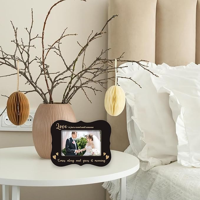 2025 Wedding Photo Frames - This Was My Favorite - Wedding Gifts For Newlyweds, 2025 Black Wedding Wood Picture Frame, Placeable 4 x 6 horizontal photo, for Home Bedroom Decoration - A13