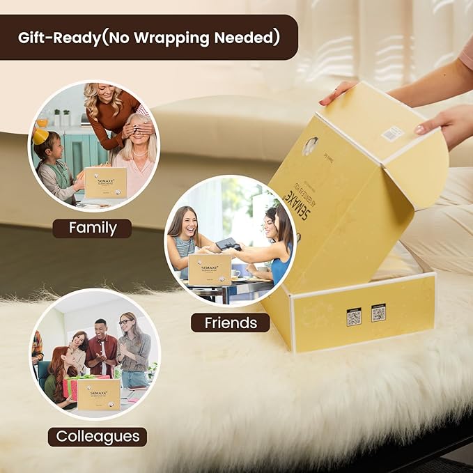 SEMAXE 100% Cotton Washcloths 12-Pack, 13 × 13 Inch Soft Yellow Face Towels – Super Absorbent & Quick-Dry, Premium Cloth with Hanging Loop, Oeko-TEX Certified, Gift-Ready Box