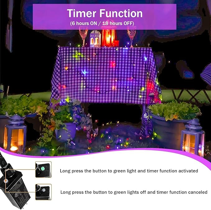 Upgraded 264FT 800 LED Christmas Lights Outdoor Indoor, Xmas Green Wire Plug In String Lights with Memory & Timer & 8 Modes, Waterproof Fairy Light for Tree Party Garden Christmas Decor (Multicolor)