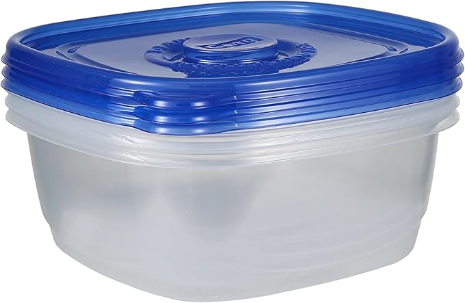 Glad GladWare Family Size Food Storage Containers, XL Square - Meal Container Holds up to 104 Ounces of Food - Lock Tight Seal, 3 Count