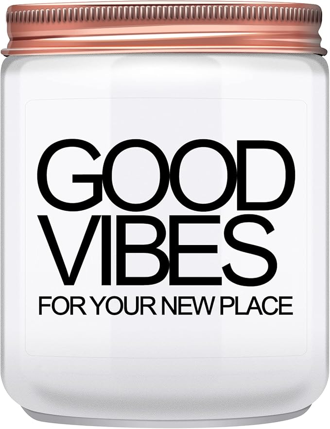 House Warming Gifts New Home, New Home Gifts, Good Vibes Candle, New House Essentials Best Presents for Women Couple Friends - Lavender Candles