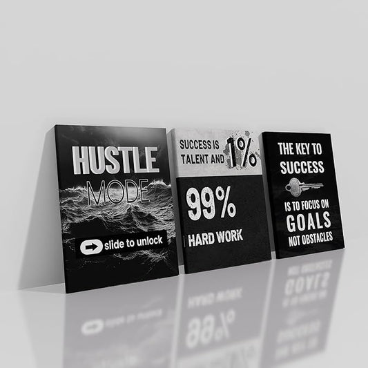 Inspirational Wall Art Motivational Quotes Posters Print on Canvas Inspiring Sign Picture Painting Wall Decor Artwork for Modern Home Living Room Gym Hallway Office Stretched and Framed [60''Wx28''H]