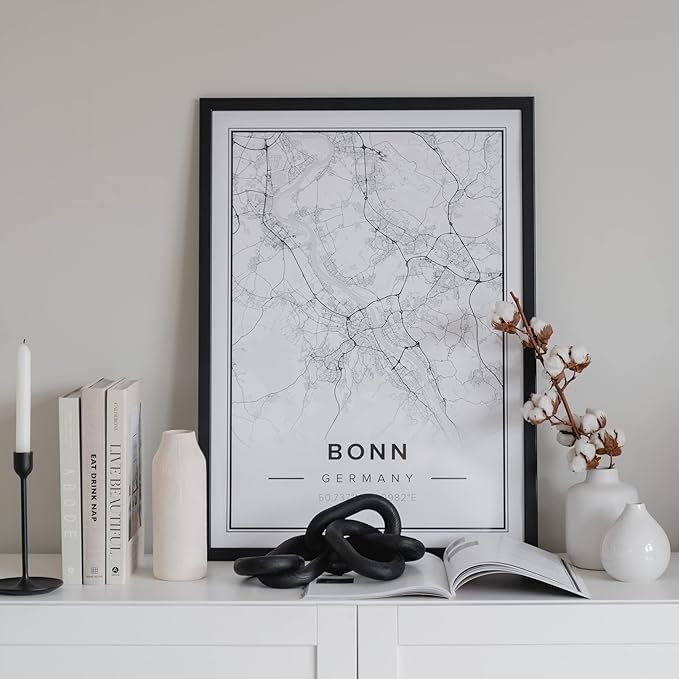 Wood Chain Link Decor - Modern Coffee Table Decor Items, Black Chain Decor for Coffee Table, Wooden Decorative Chain, Bookshelf Decor, Shelf Decor Accents, Table Decorations for Living Room