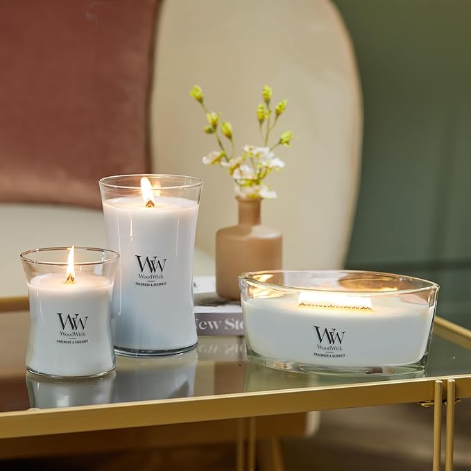 WoodWick Ellipse Candle Sagewood & Seagrass 16 oz.