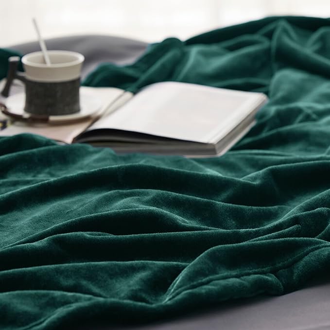 Bedsure GentleSoft Fleece Blankets King Size Emerald Green - Bed Blanket Soft Lightweight Plush Cozy Fuzzy Luxury Microfiber, 108x90 inches