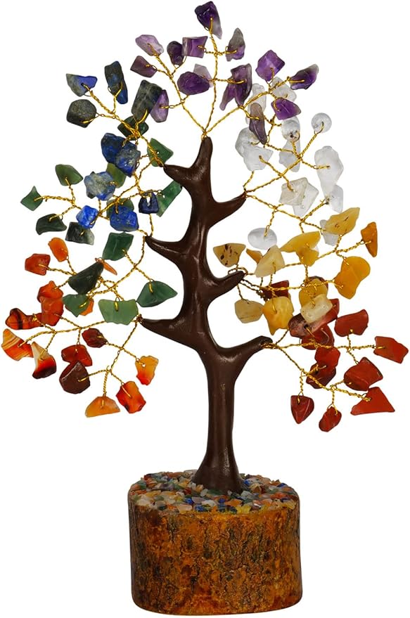 NARIBABU Seven Chakra Crystal Tree for Positive Energy - Gem Tree Gifts for Women - Home Office Decor Good Luck Positive Energy Gifts