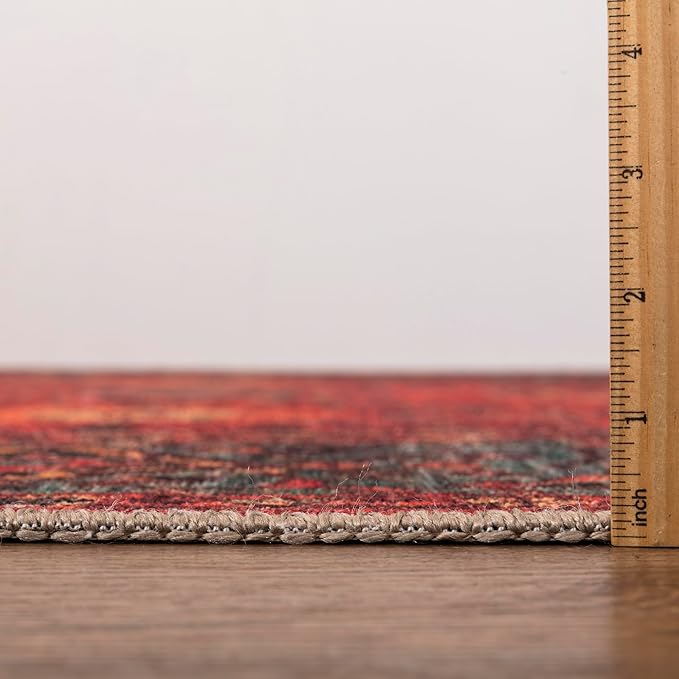 Keen Home Design 3x5 Rug - Machine Washable Entry Rug with Non-Slip Backing, Ideal for Enteryway, Kitchen, Bathroom, Laundry Room - Vintage, Easy Clean, Durable, Low Pile Rug - (3' x 5')