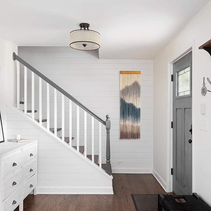 Knots & Beyond 'Mini' Collection, Macrame Wall Hanging, Dip Dye Fiber Art Wall Art, Tie Dye Tapestry, Boho Wall Decor for Above Couch, Headboard, Living Room Decor Wall, Woven Macrame Art, Quantity 1,