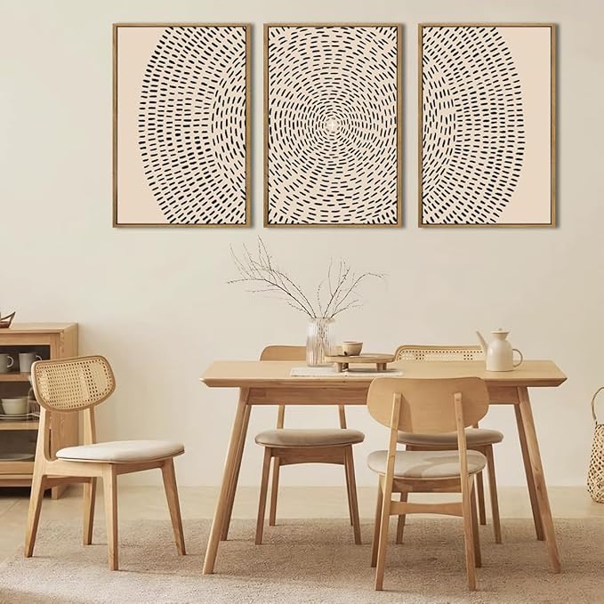 ANHUIB Jesus Wall Art 16x24 Inch Jesus Feeds The 5000 Canvas Wall Art Set of 3 Framed Christian Wall Decor Modern Abstract Art Print for Living Room Bedroom Office