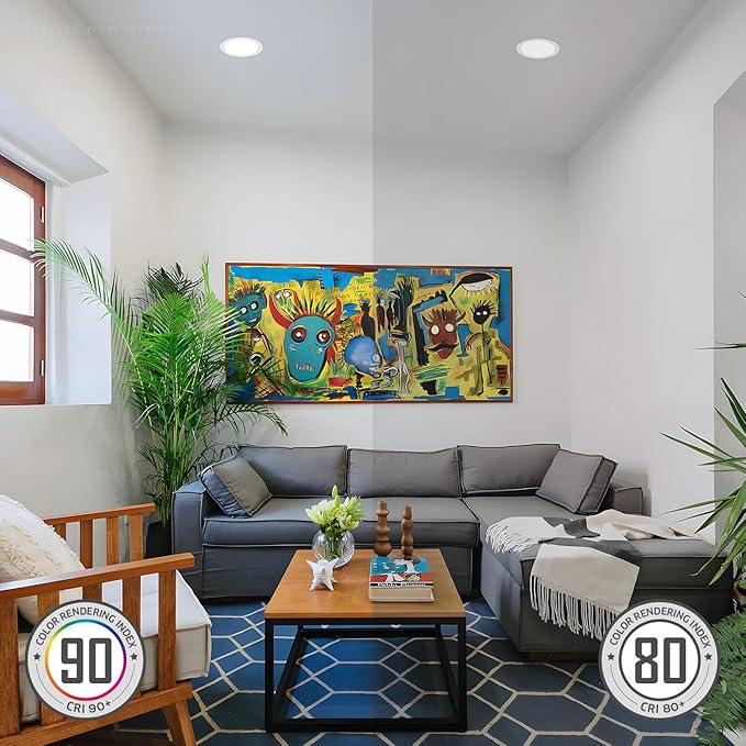 TORCHSTAR Basic Series 12-Pack 8 Inch Ultra-Thin LED Recessed Lighting with Junction Box, CRI90, Aluminum, 5000K Daylight, 5%-100% Dimmable Slim Recessed Downlight, 18W 1500LM, ETL and Energy Star