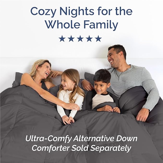 Full Size 4 Piece Sheet Set - Comfy Breathable & Cooling Bed Sheets Set - Hotel Luxury Bedding for Women, Men, Kids, Teens, Boys & Girls - Deep Pockets, Ultra-Soft, Wrinkle Free - Oeko-Tex - Dark Grey