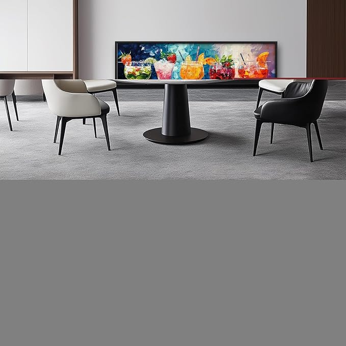 Olivine Large Wall Art, Cocktail Pictures Wall Decor, Colorful Cocktail Paintings, Liquor Canvas Prints, Framed Artwork for Bar Bathroom Bedroom Living Room Office Home Decoration 60"x30"