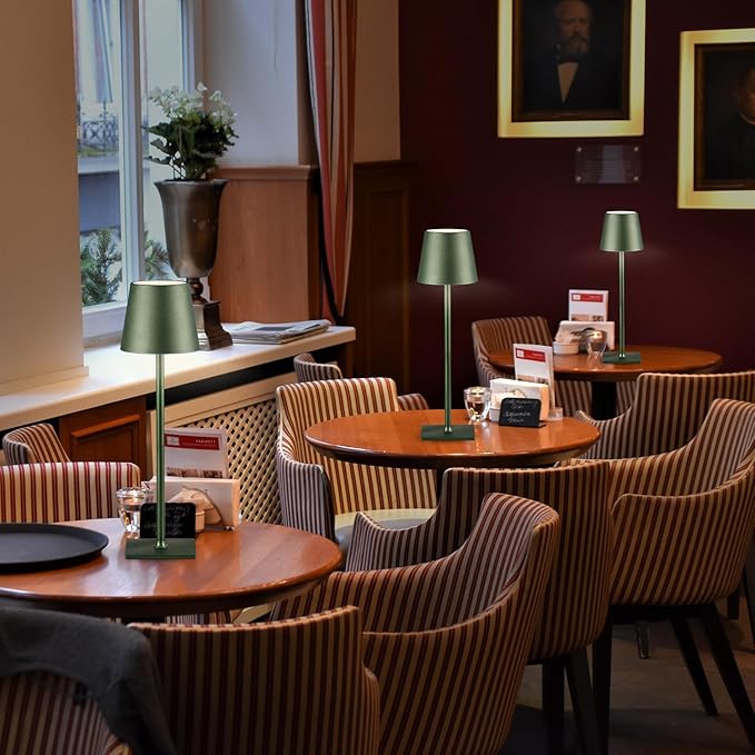 2 Pack Cordless Table Lamps, 3 Colors Stepless Dimming, 5000mAh Rechargeable Battery LED Desk Lamp for Bedroom/Couple Dinner/Desk/Cafe/Dining Room/Terrace