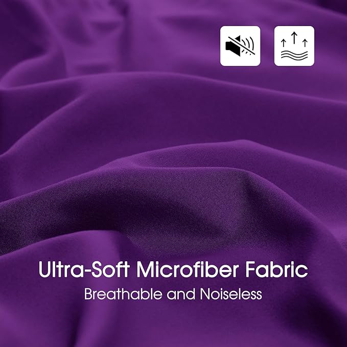 Basic Beyond Queen Comforter Set - Reversible Purple/Lilac Comforter (88"x92") and 2 Pillow Shams (20"x26"+2") for All Seasons