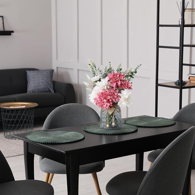 Leftover Faux Flowers in Vase,Artificial Flowers in Vase,Table Centerpieces for Dining Room,Flower Centerpieces for Tables,Fake Flowers,Kitchen Decor,Coffee Table Decor