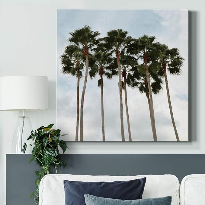 Wexford Home Square Premium Gallery Wrapped Canvas Flower Multicolor Wall Art Abstract Floral Romance Modern Pictures Print for Home Office, Ready to Hang, surfs up, 32x32