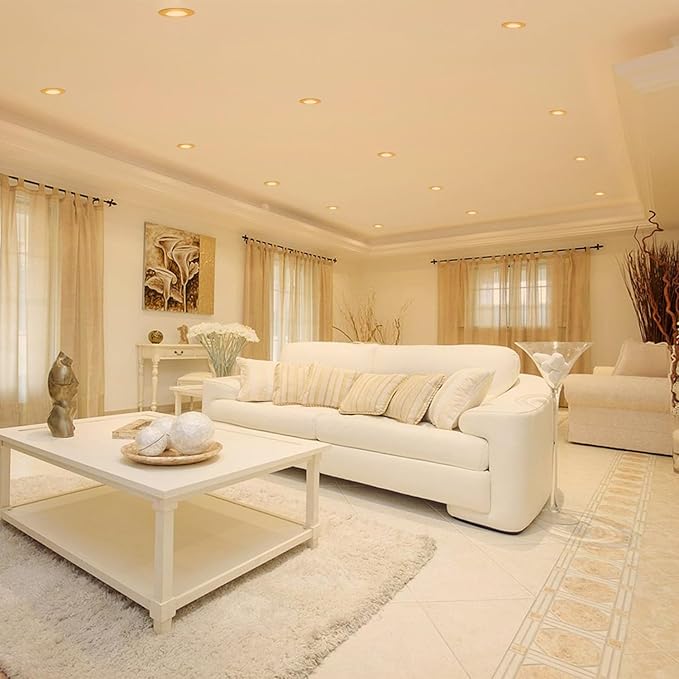 Soliseed 5/6 Inch LED Can Lights with Night Light,3000K Retrofit Recessed Lighting,12W=60W,800LM,Dimmable LED Replacement,Easy Retrofit Downlight Install,E26, Bevle Trim,6 Pack