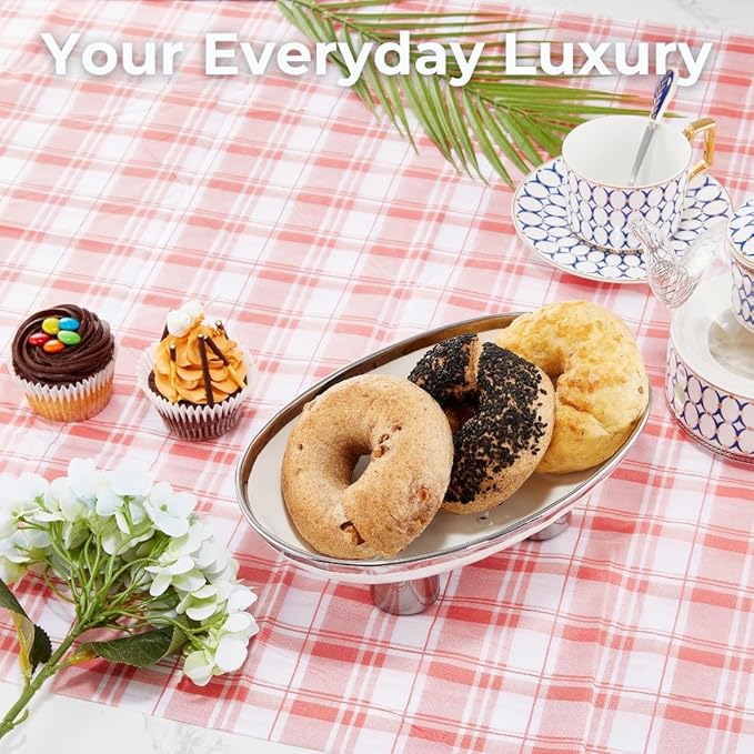 Ceramic Fruit Bowl – 10” White Decorative Bowl for Kitchen Counter – Modern Pedestal Bowl, Fruit Bowls, Catch All bowl, and Fruit Basket for Kitchen Counter