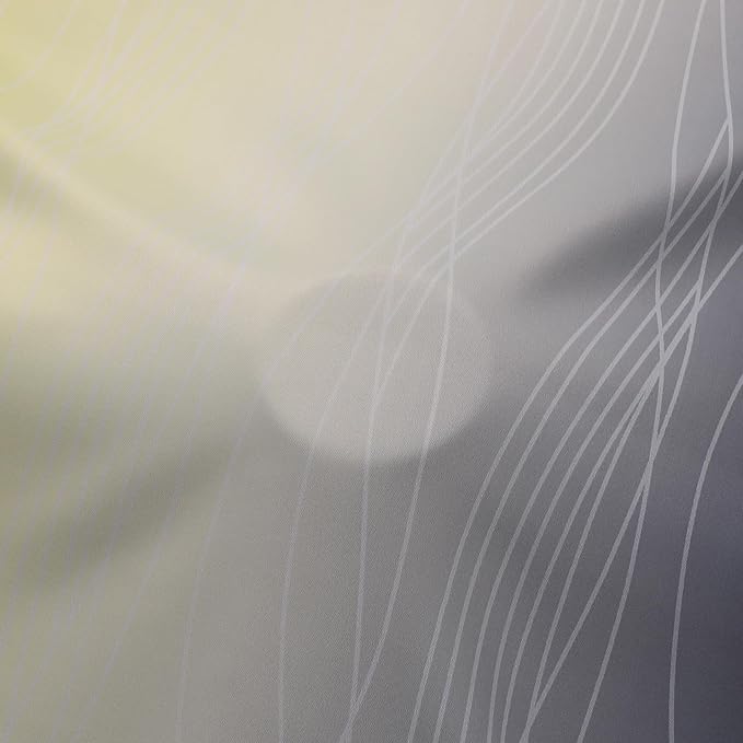 Estelar Textiler Black and Yellow Ombre Blackout Curtains 90 Inch Length 2 Panels Set, Thermal Insulated Drapes for Bedroom,Full Room Darkening Grommet Gradient Curtains for Living Room,52Wx90L