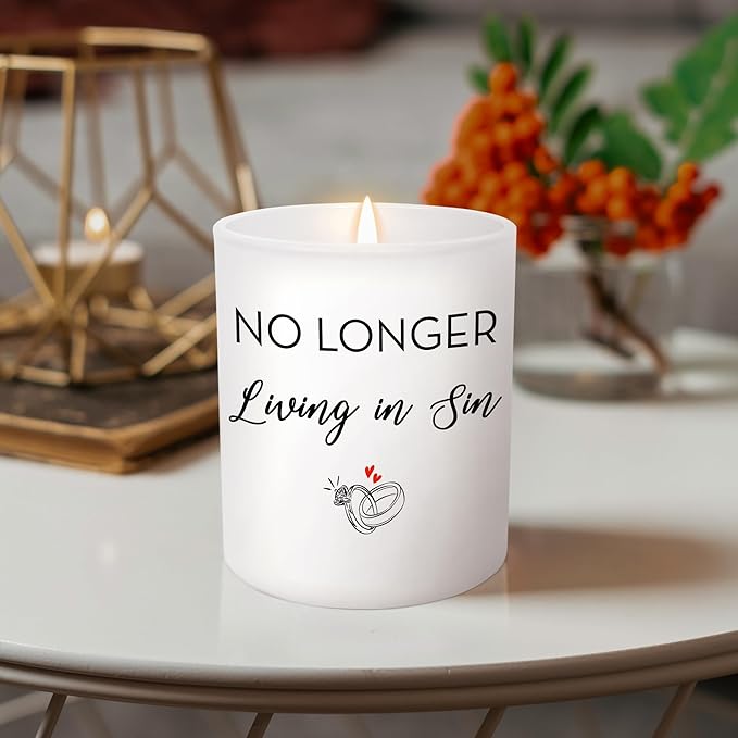 Engagement Gifts for Couples - Long Lasting Vanilla Lavender Candle 10 oz - Funny Wedding Gifts for Newly Engaged Couples, Bridal Gift for Women, Bridal Shower Gift Ideas