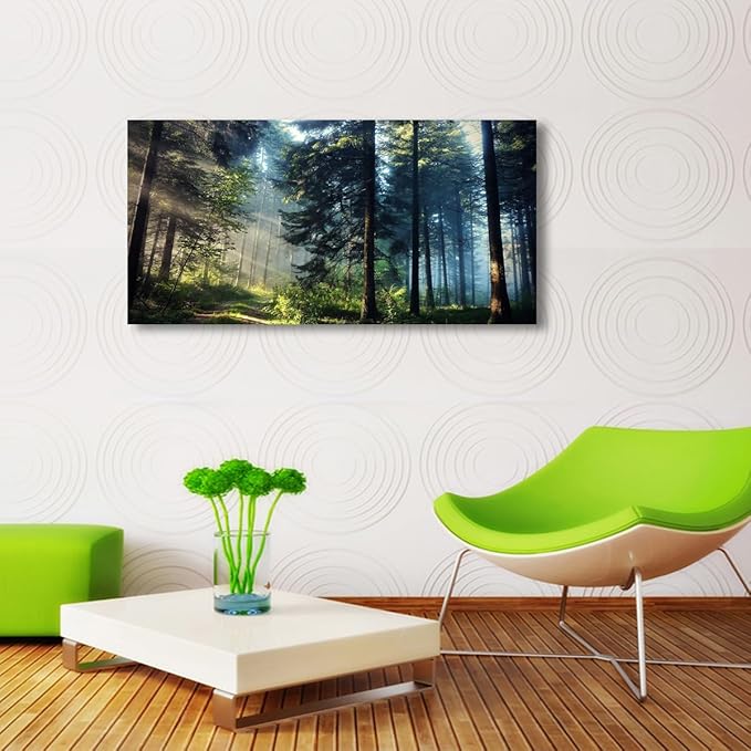 Tree Wall Art Canvas-Beautiful Landscape Wall Art for Living Room,Bedroom and Office-Large Tree Pictures Wall Decor 24x48 Inches-Vibrant and Colorful Wall Painting-Artwork for Walls and Home Decor