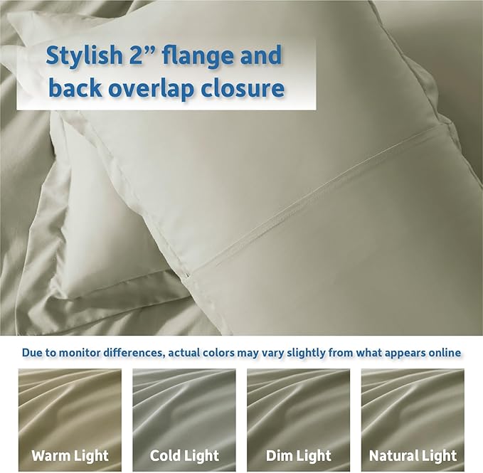 Nestl Light Sage Duvet Cover Full Size - Soft Double Brushed Full Size Duvet Cover Set, 3 Piece, with Button Closure, 1 Duvet Cover 80x90 inches and 2 Pillow Shams