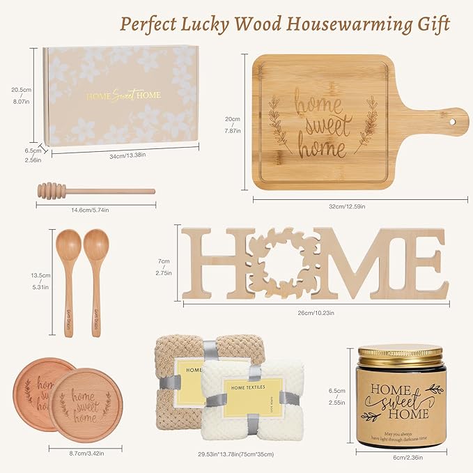 House Warming Gifts New Home,Housewarming Gift,New Home Gifts Ideas,Realtors Closing Gifts for Home Buyers,Home Sweet Home Bamboo Serving Board for Couple Women Men