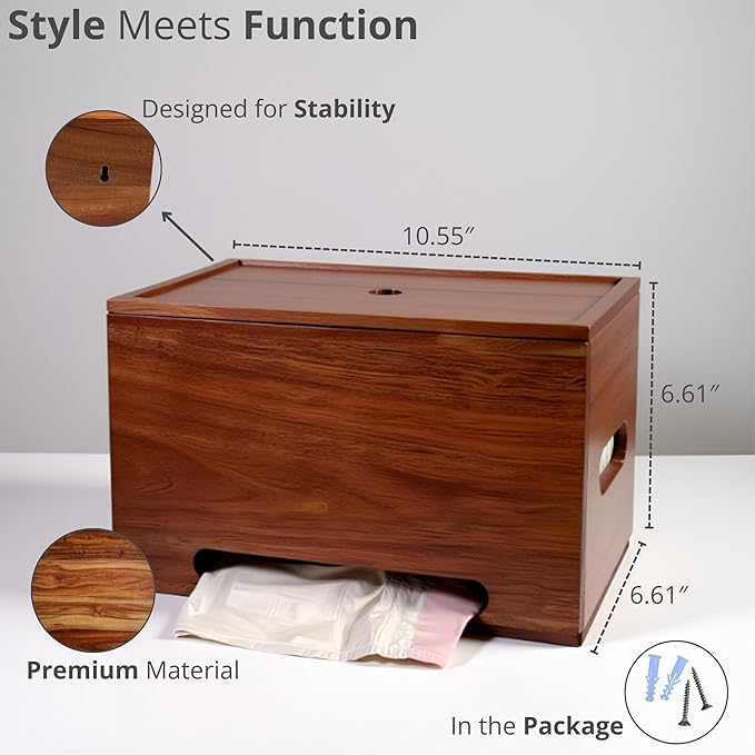 Trash Bag Holder Dispenser - Garbage Bag Holder Dispenser for Under Sink, Kitchen, and Laundry Room, Storage Organizer with Wall Mount Option