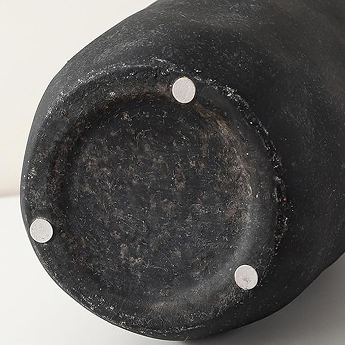 Large Ceramic Vase, Rustic Farmhouse Vase for Home Decor, Tall Decorative Flower Vase for Pampas Grass, Flowers, Living Room, Kitchen, Office Decor Table Centerpiece, 12.8 Inch Tall