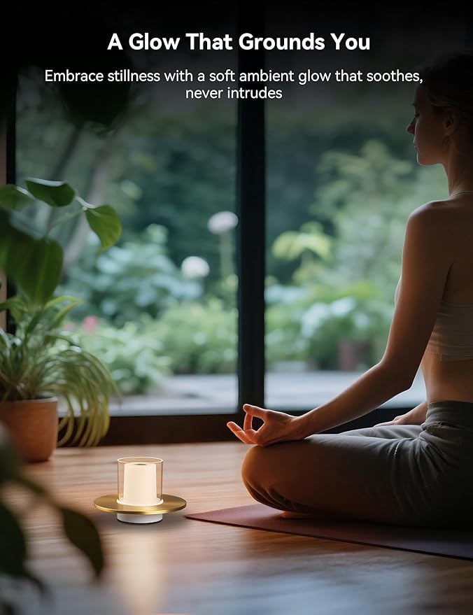 Tubicen Cordless Lamp for Table, Battery Operated Rechargeable Cordless Table Lamp 4-Level Touch Dimmable Electronic LED Flameless Candle Lamp for Home Decor Seasonal Festival Celebration Anniversary