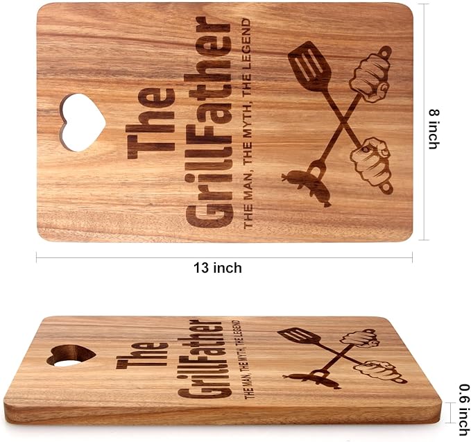 Gifts for Dad from Daughter Son Wooden Cheese Charcuterie Boards Unique Fathers Day Birthday Gifts Cool Christmas Kitchen Decor Presents for Dad Thanksgiving Xmas Gift for Father Cutting Board