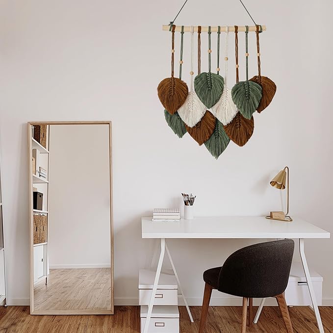 Boho Wall Decor - Large Macrame Wall Hanging - Boho Bedroom Wall Decor - Wall Tapestry For Bedroom - 17x23 inches