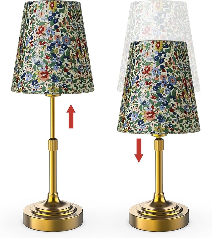 Scalable Portable Cordless Table Lamp, Built in Rechargeable Battery, 2700-6000k Color Temperature, Fully Dimmable, Ambient Light for Patio, Restaurant, Bar, Bedroom, Dining (Flower)