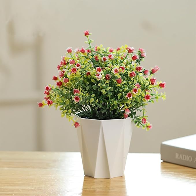 8.85 Inch 3 Pack Small Fake Plants Artificial Potted Plants Faux Plants Indoor for Home Bathroom Kitchen Office Shelf Desk Plants Decor