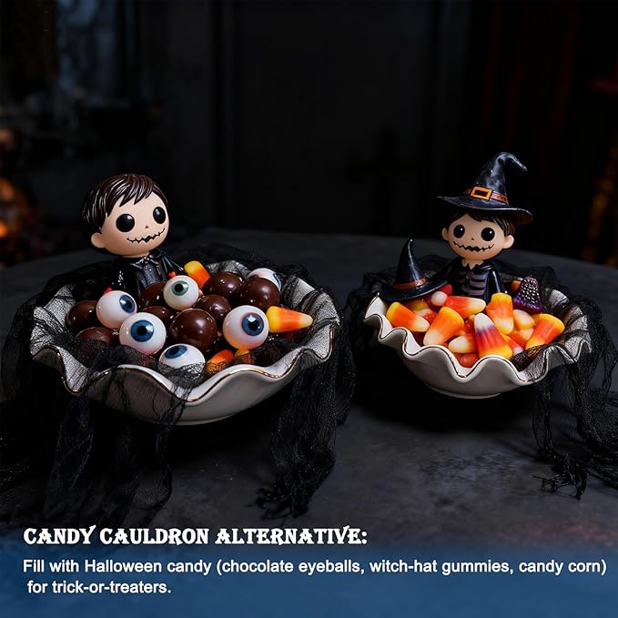 Small White Lotus Ceramic Decorative Bowl,Ruffle Lotus Leaf Decor Bowl with Gold Trim for Coffee Table Counter,Beautifully Catch All Bowl for Keys Coins near Entryways,Capacity about 2 Cups