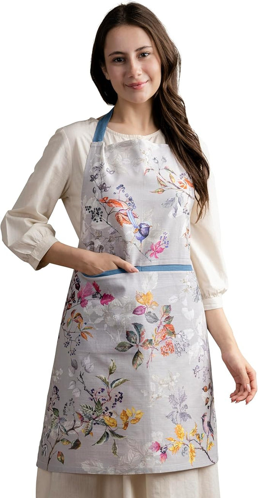 Maison d' Hermine 100% Cotton Apron for women with Pocket Kitchen Chef Apron for Men Cooking Gardening Server Waitress