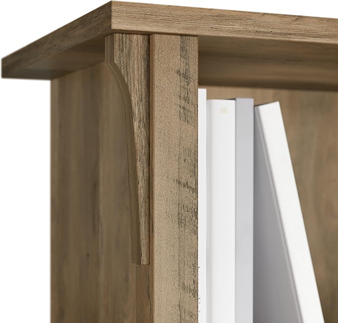 Bush Furniture Salinas 6 Cube Organizer in Antique White, Office Storage Solution, Home Organizer with Open Shelving, Compact Unit for Books and Supplies