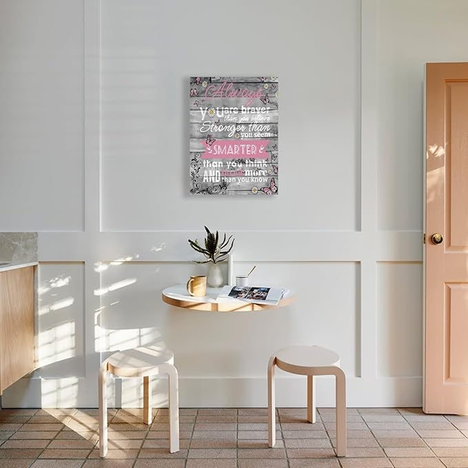 Inspirational Quotes Canvas Wall Art 12 x 16 Inch, Rustic Positive Wall Art Decor for Home Office Bathroom Bedroom Gym, Motivational Quotes