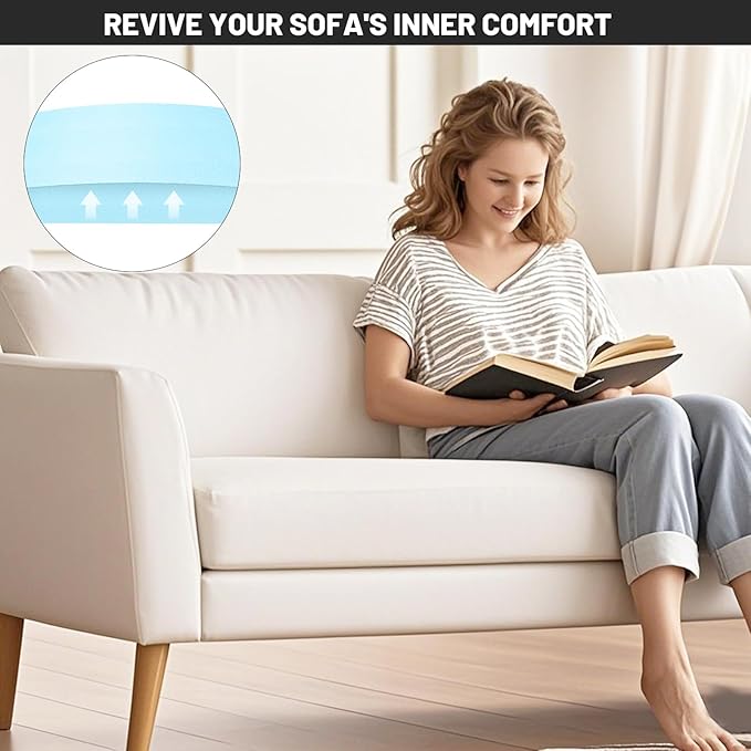 Couch Cushion Support for Sagging Seat - 20" x 20" High-Density Curved Foam Sofa Cushion Support Board,Couch Supporter for Under The Cushions,Blue Set of 3