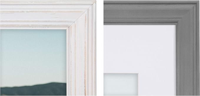 Kate and Laurel Bordeaux Expressions Wall Decor Collection, Rustic Gray and White, Assorted Size Frames and Decorative Wall Accents