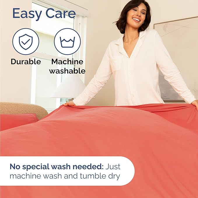 Twin Size 3 Piece Sheet Set - Comfy Breathable & Cooling Bed Sheets Set - Hotel Luxury Bedding for Women, Men, Kids, Teens, Boys & Girls - Deep Pockets, Ultra-Soft and Wrinkle Free - Oeko-Tex - Coral