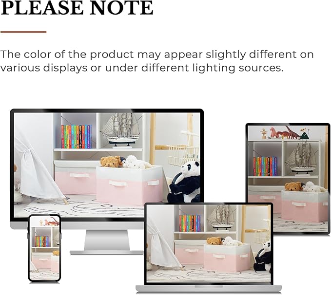 GRANNY SAYS Storage Bins with Lids, Decorative Storage Boxes, Shelf Baskets, Closet Storage Bins for Clothing, Collapsible Storage and Organizer, 2-Pack