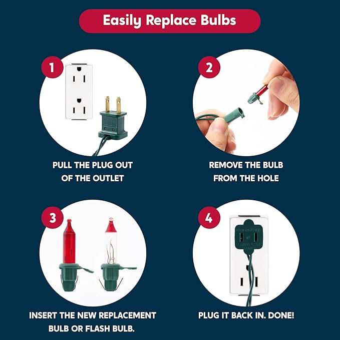 Joiedomi Multicolor Christmas String Lights,100 Count 21.4FT Christmas Fairy Tree Lights Plug in for Indoor Outdoor Xmas Decorations Patio Holiday Theme Party Yard House,Green Wire