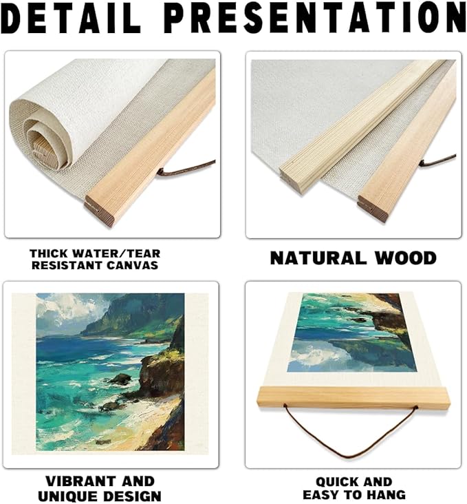 Vintage Christian Canvas Poster, Psalm 46:10 Canvas Poster Wood Hanger, Christians Wall Art, Bible Verse Posters, Modern Canvass Posters Decors, Home Decor Accent, Christian Gift