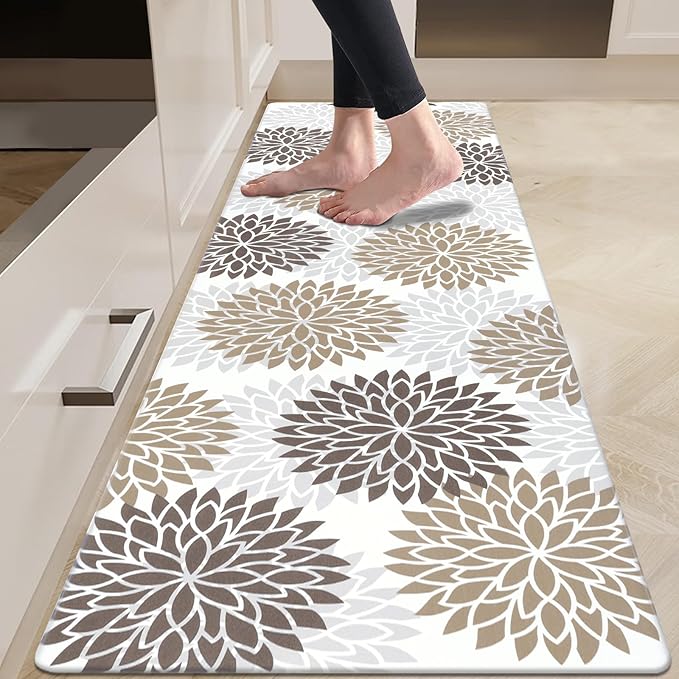 HEBE Cushioned Kitchen Mat Anti Fatigue Floor Mat Runner 20"x71" Non Slip Kitchen Mats for Floor Waterproof Kitchen Rugs and Mats Ergonomic Comfort Mat for Office,Sink,Laundry,Desk