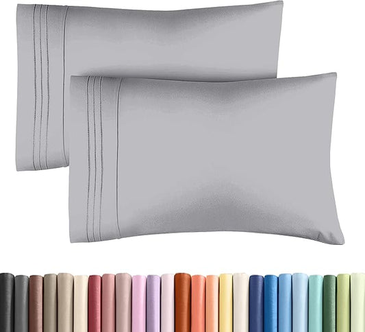 Queen Pillow Cases Set of 2 - Ultra Soft Hotel Quality Pillowcase Covers - Comfy, Cozy & Wrinkle Free - Shrink, Stain & Fade Resistant - Machine Washable Pillow Protectors - 2 Piece Set - Steel Blue