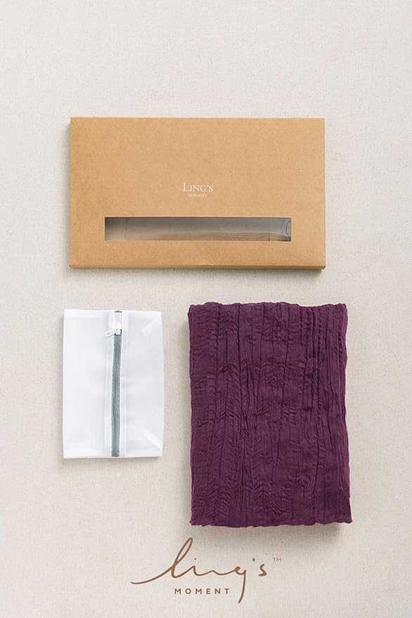 Ling's moment 14Ft Deep Purple Gauze Sheer Table Runner Cheesecloth Table Runner for Wedding Party Bridal Shower(Deep Purple, 14ft x 35")