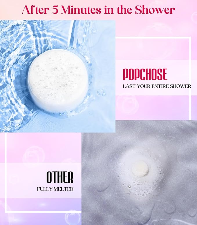 POPCHOSE Shower Steamers Aromatherapy - Self Care & Home SPA Relaxation, 8 Scents Gifts for Women, Mom, Grandma, Wife and Daughter, Birthday Gifts for Women and men, Stocking Stuffers for Teens Adults
