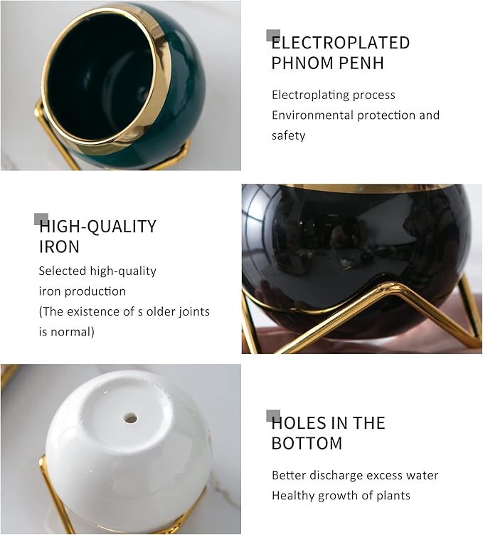 Housewarming Gifts: Best Home Essentials for New House - Farmhouse Living Room Decor | 3 Succulent Pots for Plant Lovers